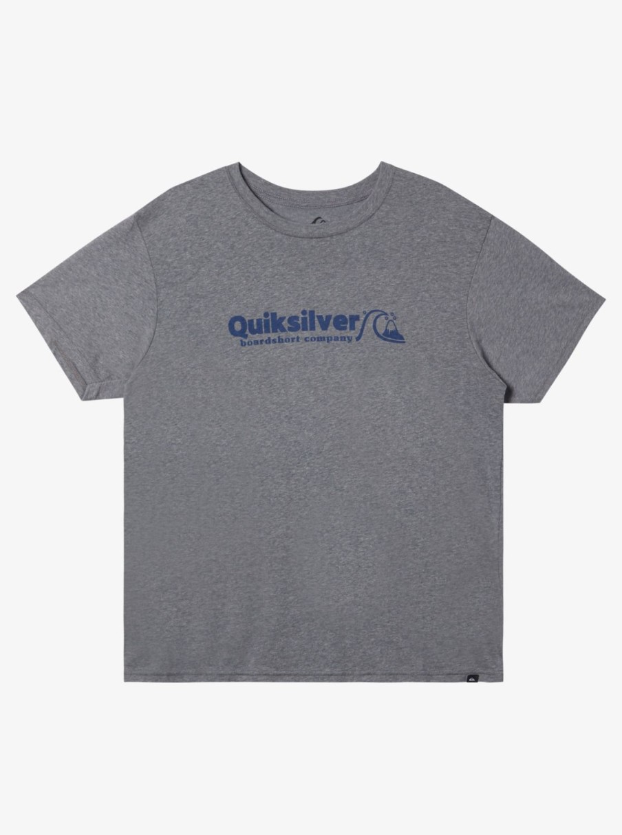 Mens Quiksilver Tees | Twinnies Mod T-Shirt Medium Grey Heather