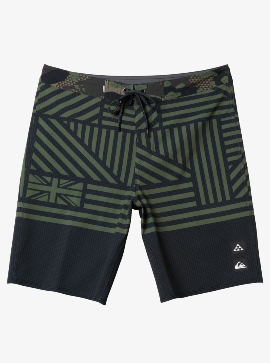 Mens Quiksilver Boardshorts | Surfsilk Hawaii Flag 20 20" Boardshorts Black