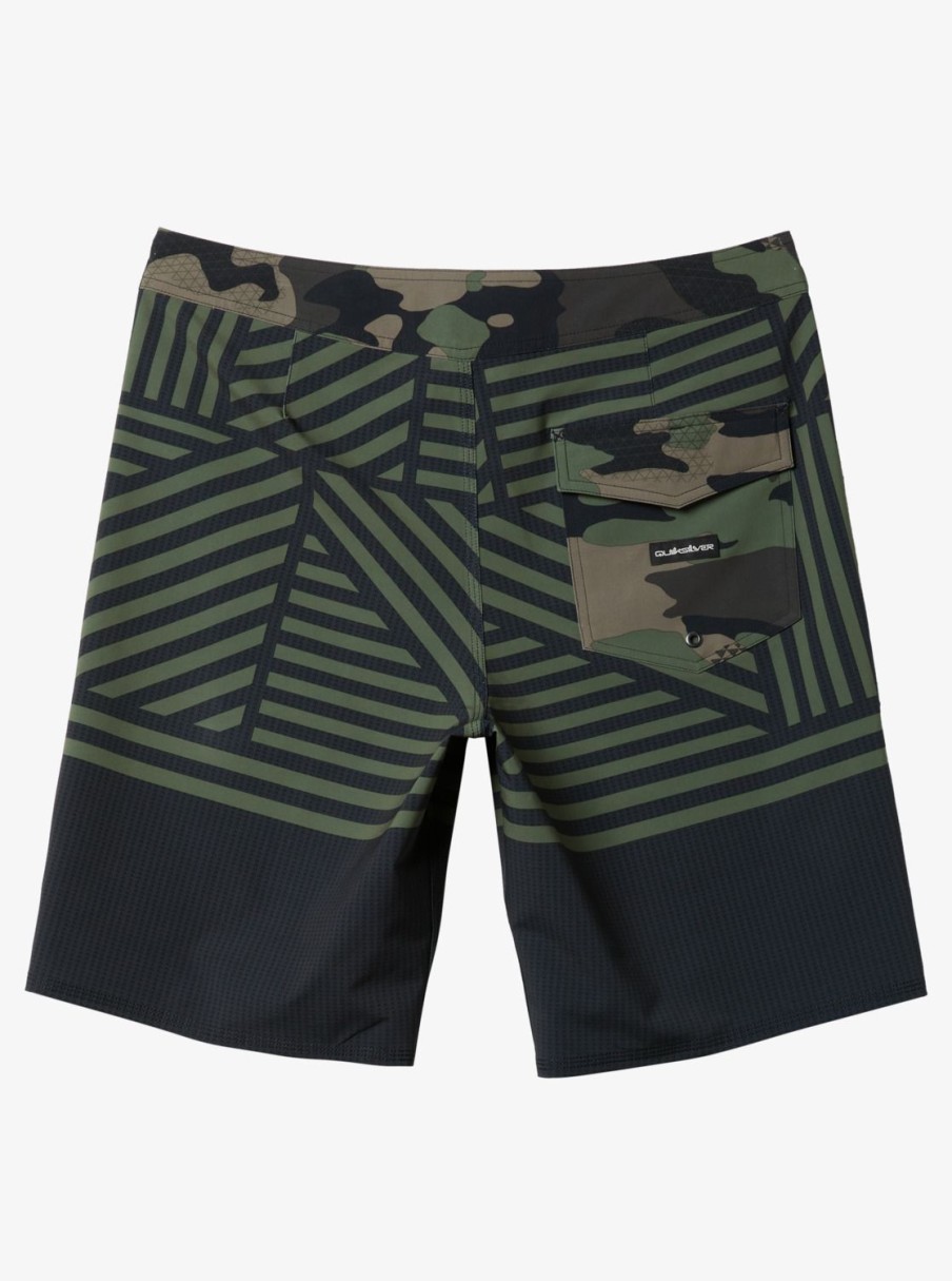 Mens Quiksilver Boardshorts | Surfsilk Hawaii Flag 20 20" Boardshorts Black