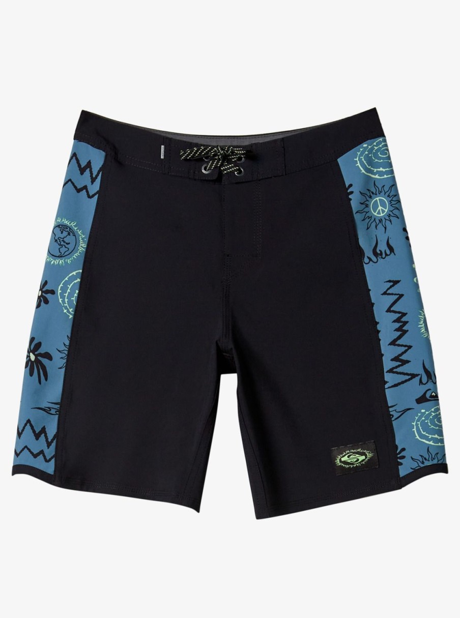 Boys Quiksilver Shorts | Boy'S 8-16 Surfsilk Radical Arch 16" Boardshorts Black