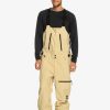 Mens Quiksilver Snow Pants | Altostratus Street Shell 2L Gore-Tex® Snow Bib Pants Pale Khaki