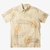 Waterman Quiksilver | Waterman Right Point Short Sleeve Shirt Brown Rice Right Point