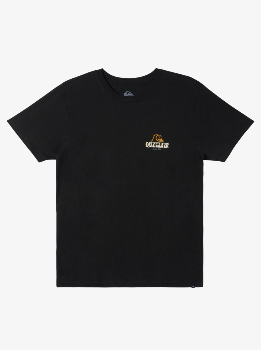 Mens Quiksilver Tees | Above The Clouds T-Shirt Black