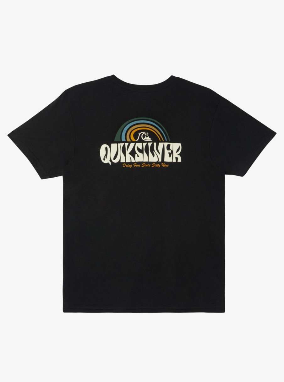 Mens Quiksilver Tees | Above The Clouds T-Shirt Black