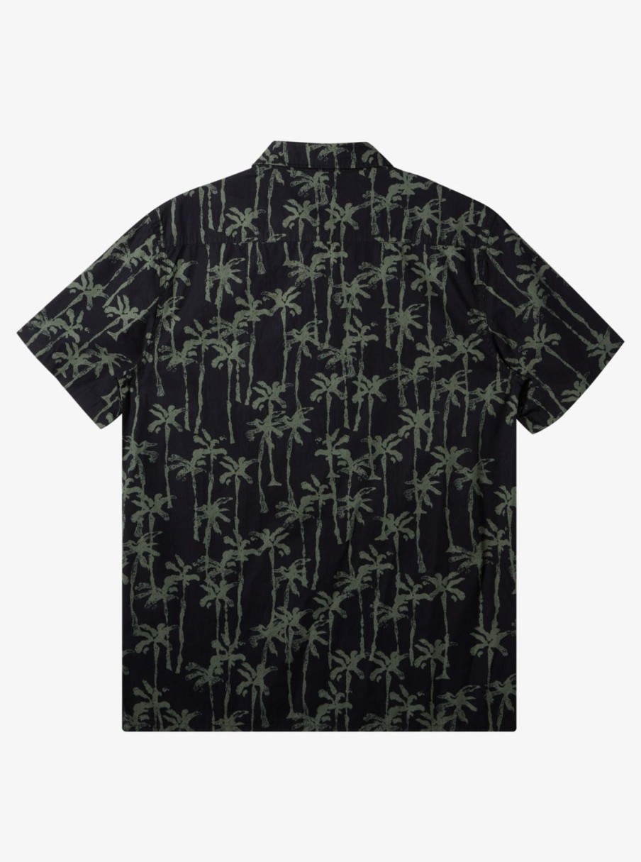 Mens Quiksilver Shirts & Polos | Painted Palm Short Sleeve Shirt Laurel Wreath Painted Palms