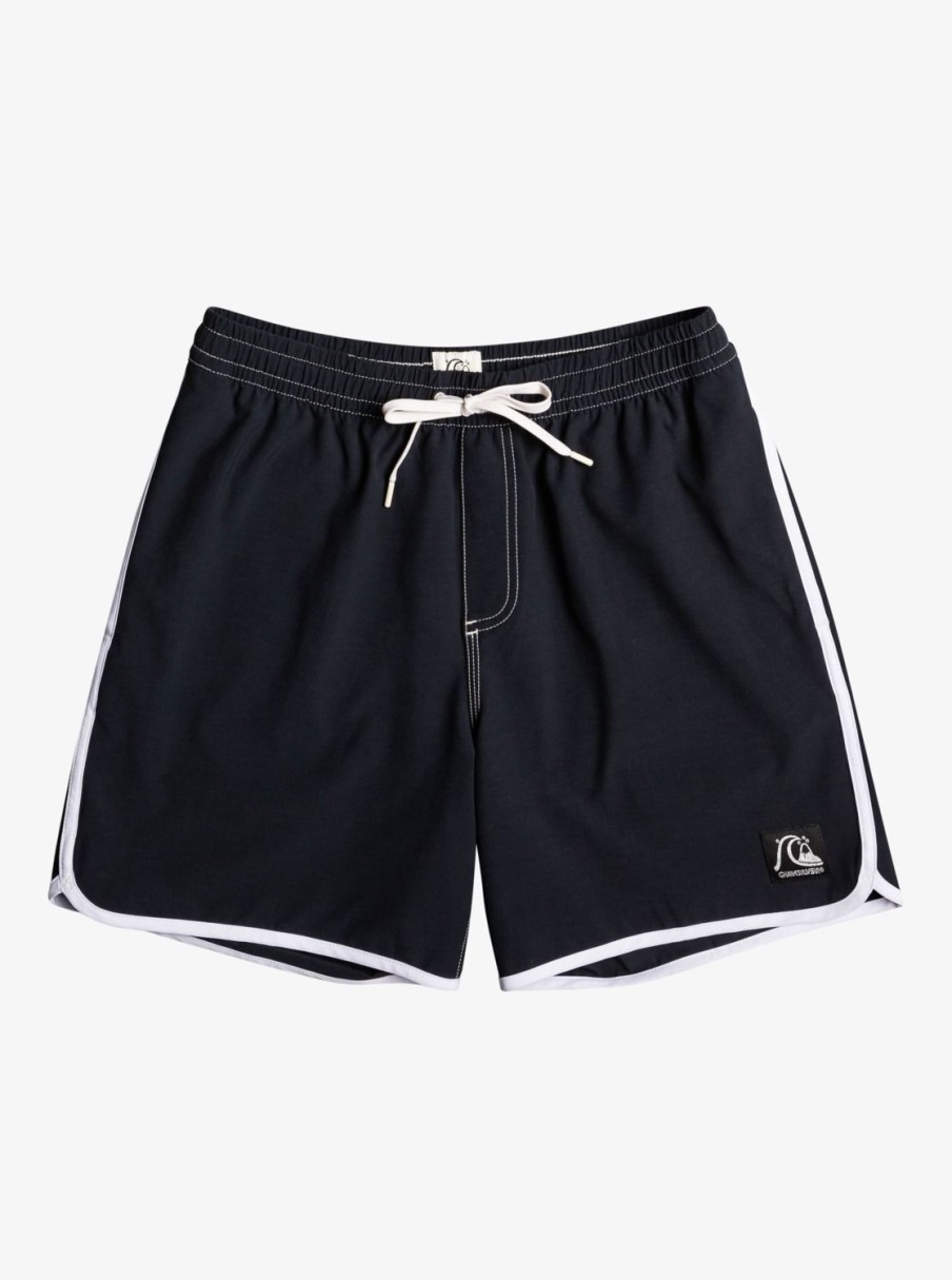 Mens Quiksilver Boardshorts | Original Scallop 17" Volleys Black