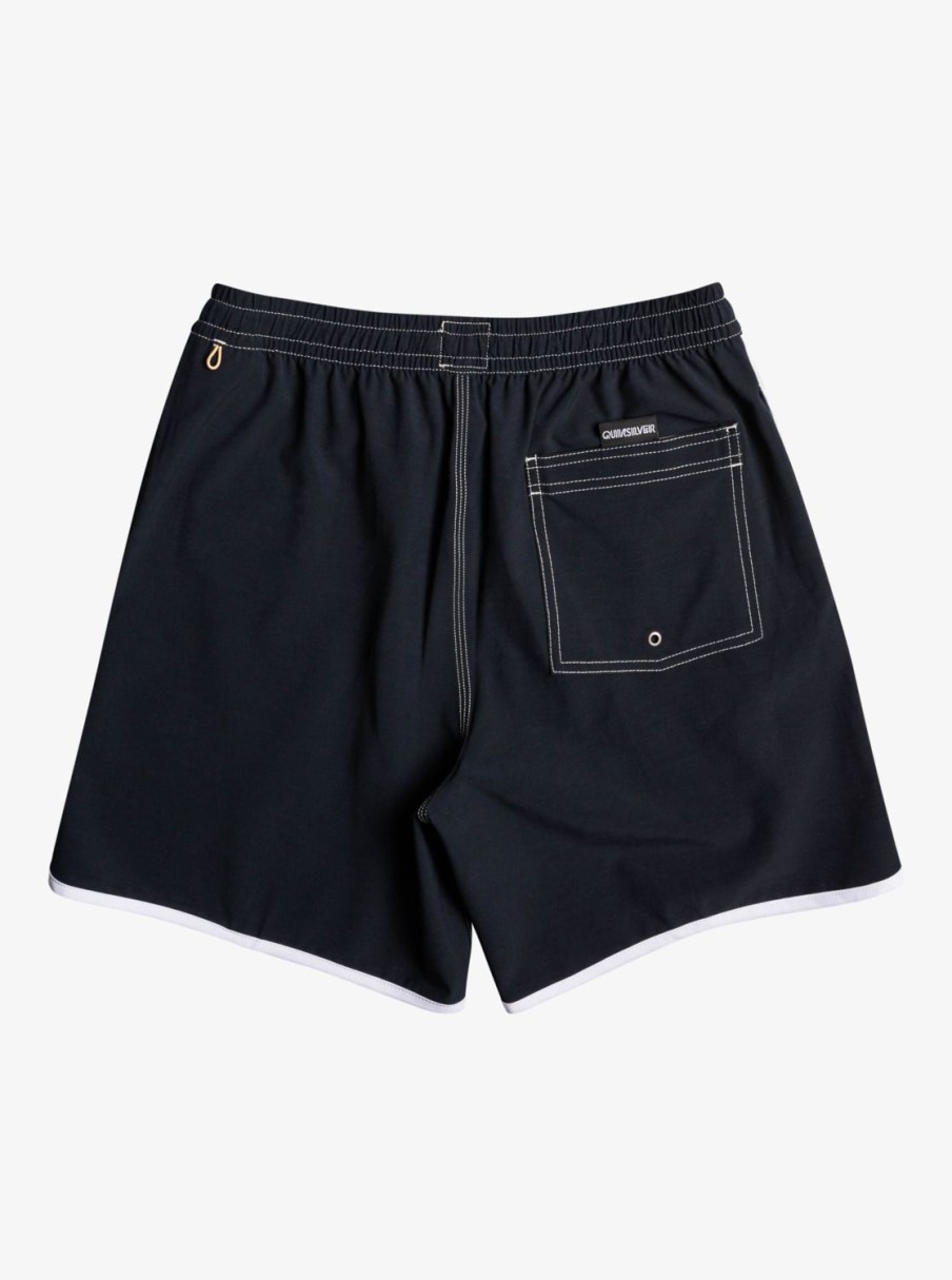 Mens Quiksilver Boardshorts | Original Scallop 17" Volleys Black