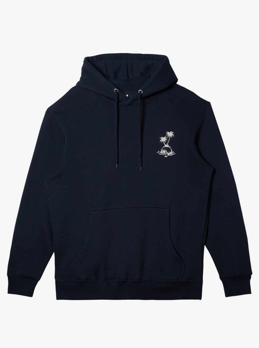 Mens Quiksilver Sweatshirts & Hoodies | E Rockin Hoodie Pullover Sweatshirt Midnight Navy