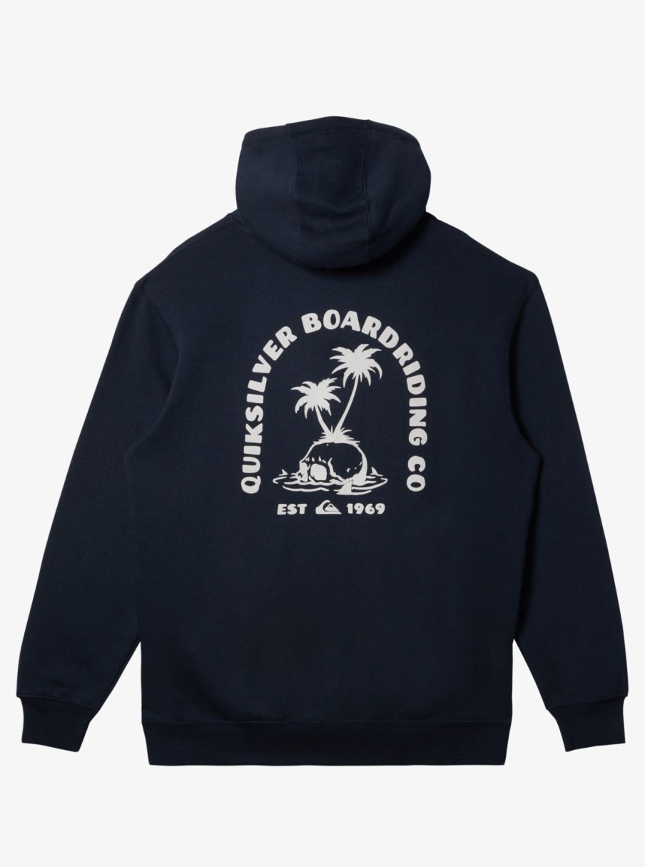 Mens Quiksilver Sweatshirts & Hoodies | E Rockin Hoodie Pullover Sweatshirt Midnight Navy