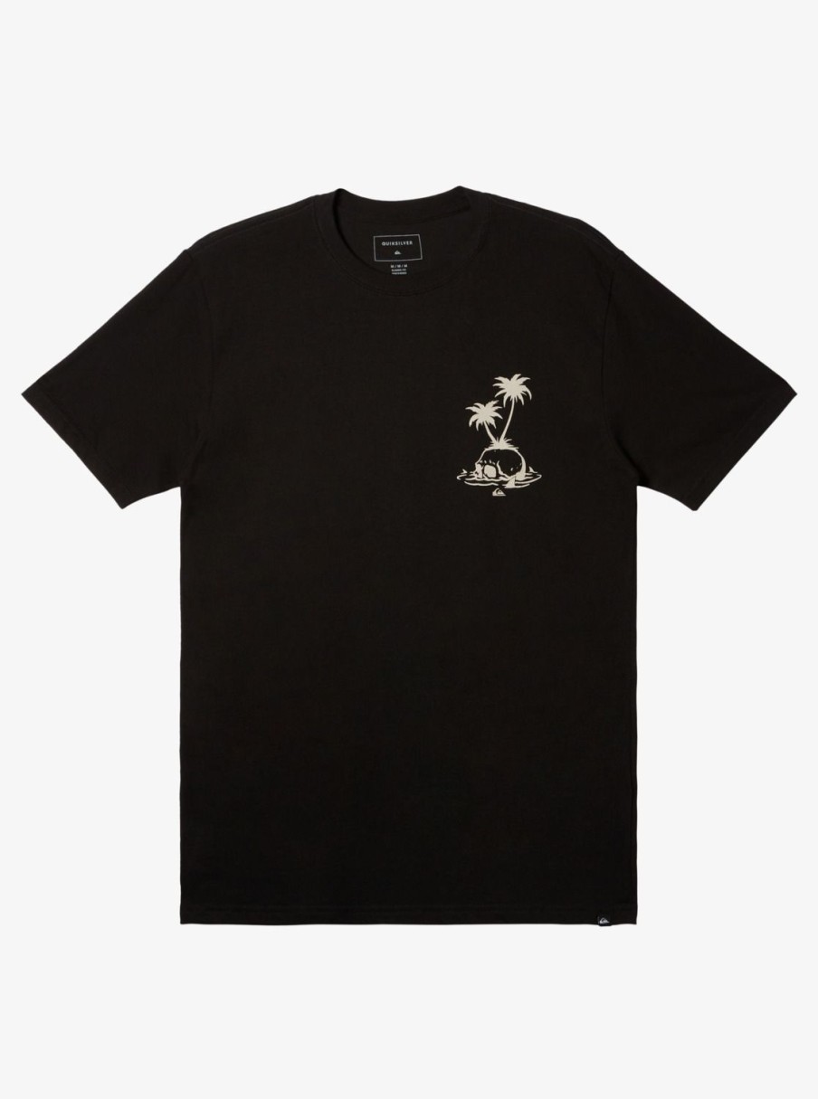 Mens Quiksilver Tees | Skull Island T-Shirt Black