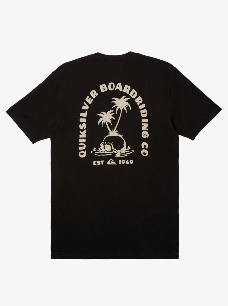 Mens Quiksilver Tees | Skull Island T-Shirt Black