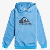 Boys Quiksilver Jackets | Boy'S 8-16 Big Logo Fleece Top Azure Blue