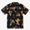 Mens Quiksilver Shirts & Polos | Tropical Floral Short Sleeve Woven Shirt Black Tropical Floral Ss