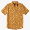 Mens Quiksilver Shirts & Polos | Future Hippie Short Sleeve Woven Shirt Mustard Future Hippy