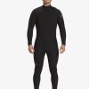 Mens Quiksilver Wetsuits | 4/3 Everyday Sessions Chest-Zip Wetsuit Black