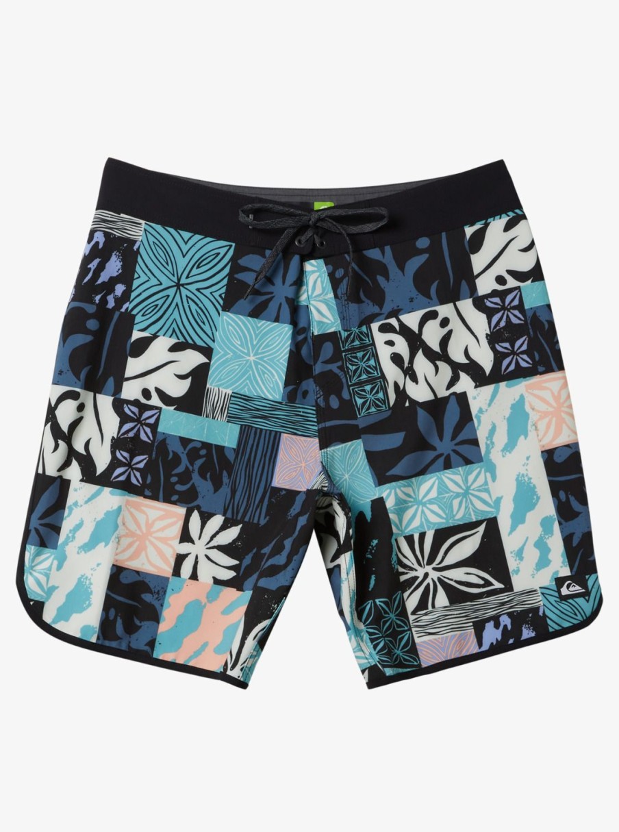 Mens Quiksilver Shorts & Amphibians | Surfsilk Hawaii Scallop 19 19" Boardshorts Black