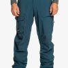 Mens Quiksilver Snow Pants | Utility Shell Snow Pants Majolica Blue