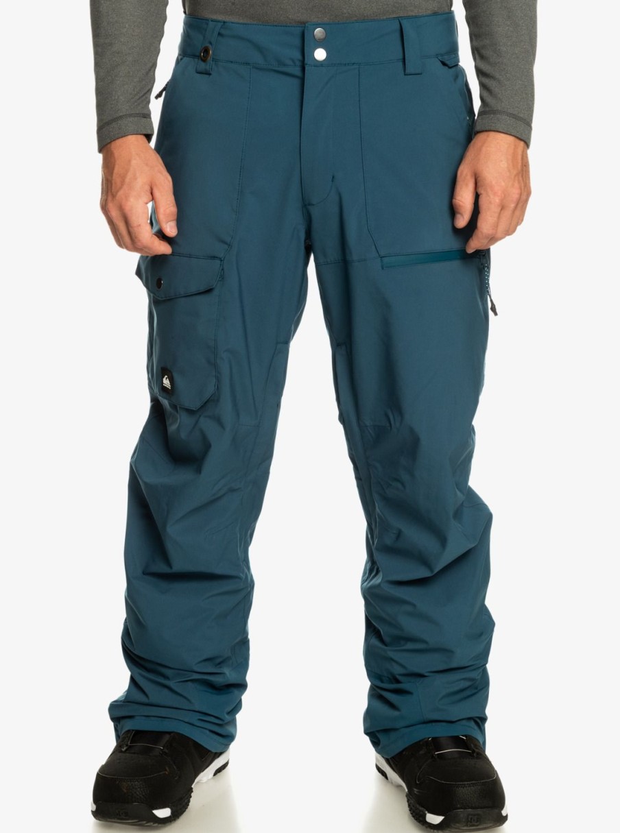 Mens Quiksilver Snow Pants | Utility Shell Snow Pants Majolica Blue