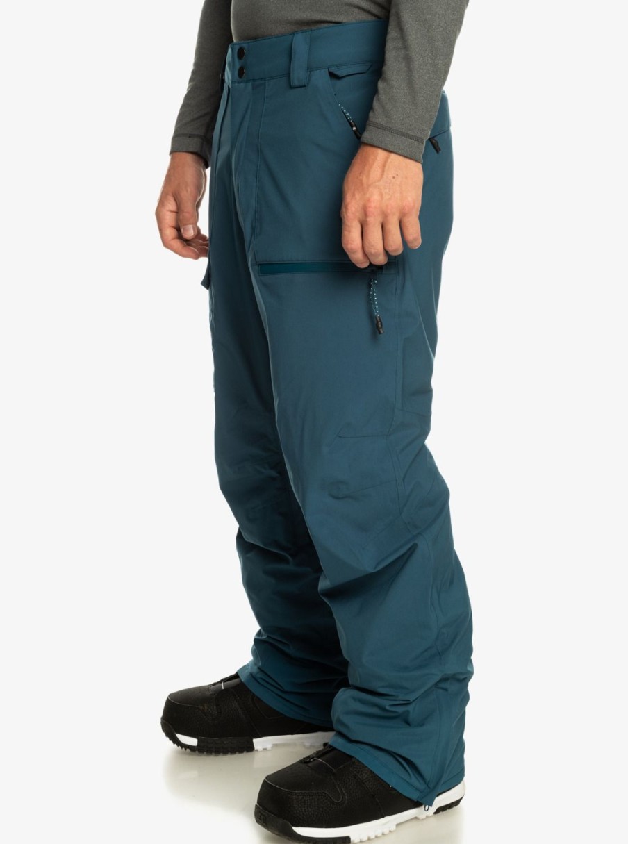 Mens Quiksilver Snow Pants | Utility Shell Snow Pants Majolica Blue