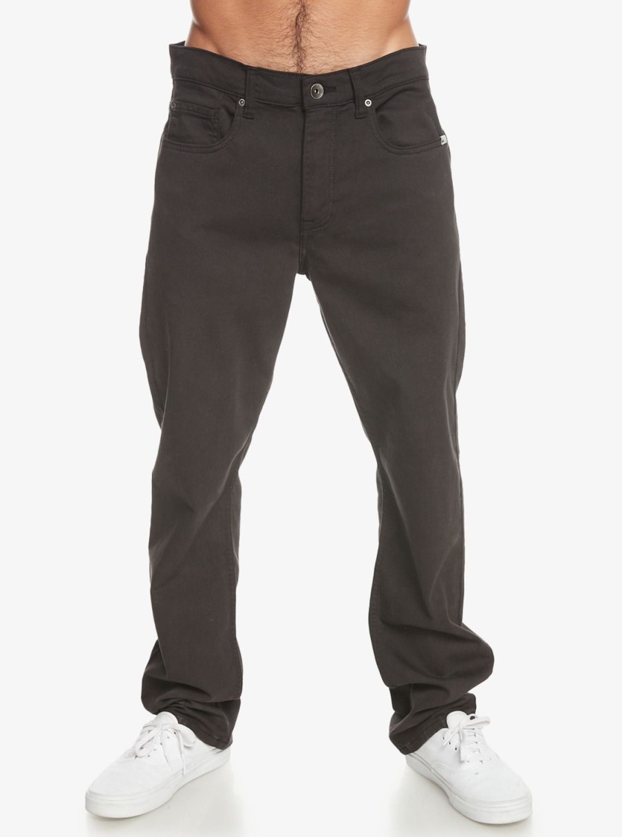 Mens Quiksilver Pants | Far Out Stretch Pants Black