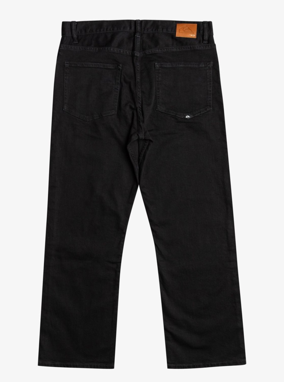 Mens Quiksilver Pants | Aqua Cult Ankle Jeans Washed Black