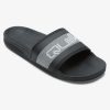 Mens Quiksilver Sandals | Rivi Wordmark Slides Black 3