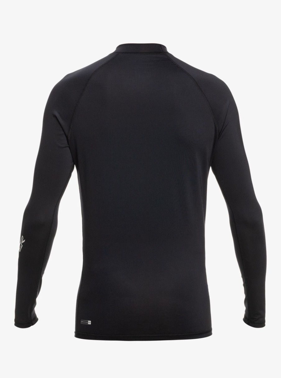 Mens Quiksilver Rashguards | All Time Long Sleeve Upf 50 Rashguard Black