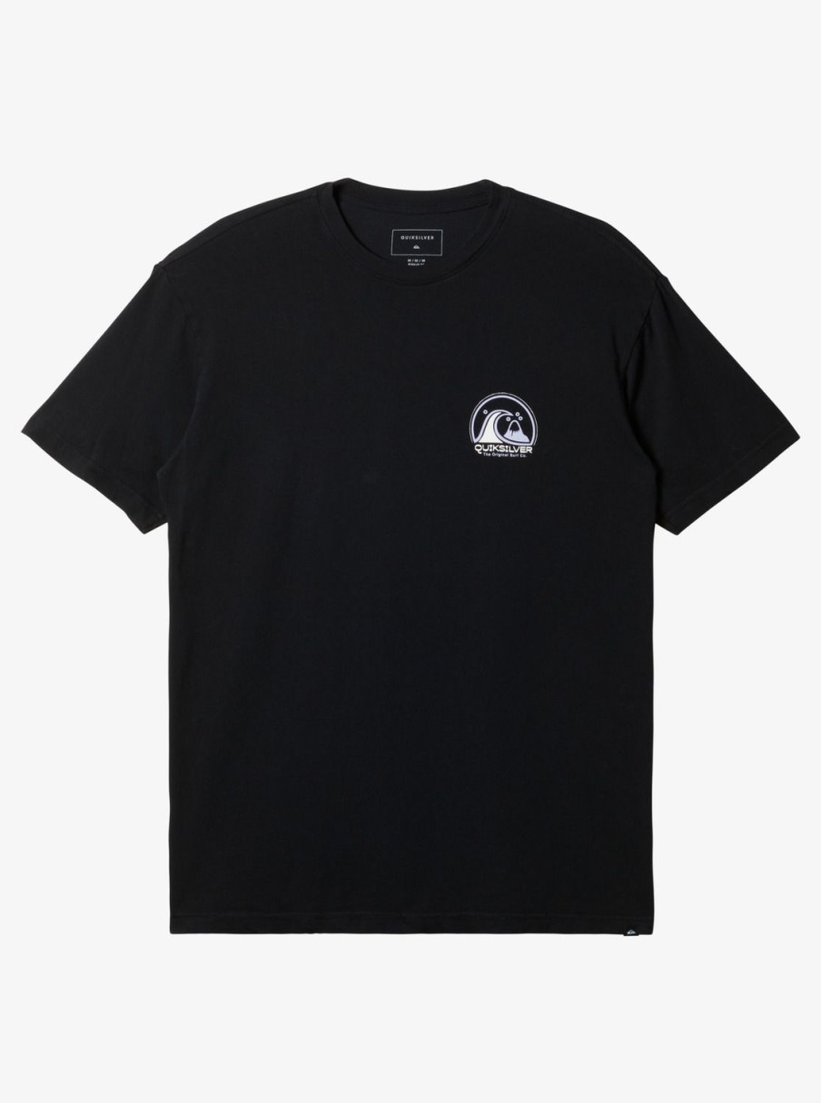 Mens Quiksilver Tees | Clean Circle T-Shirt Black