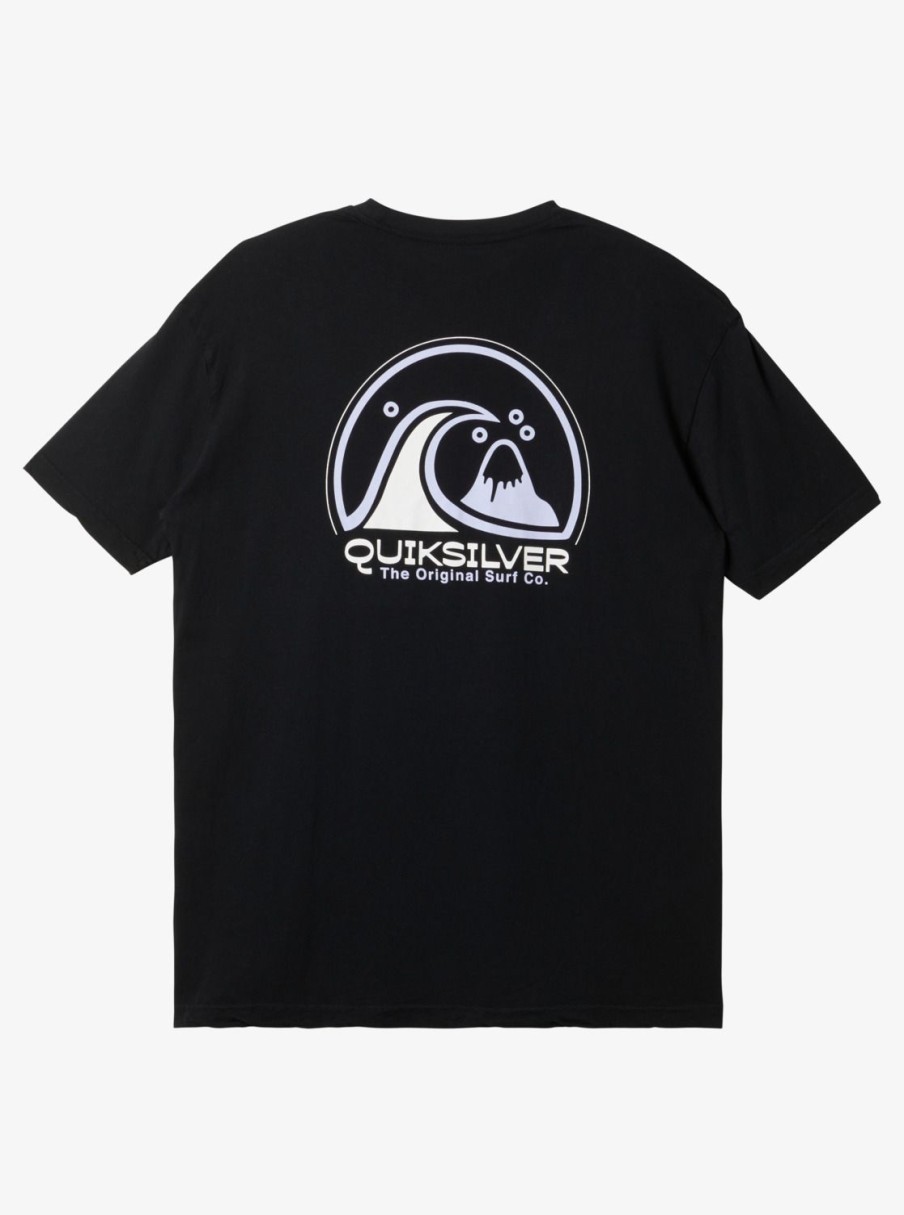 Mens Quiksilver Tees | Clean Circle T-Shirt Black