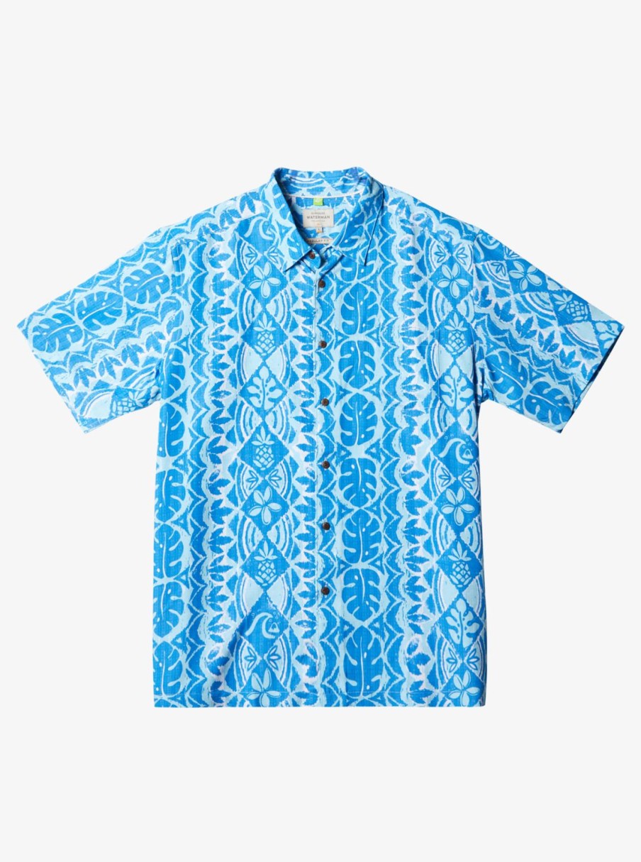 Waterman Quiksilver | Waterman Paradise Day Short Sleeve Shirt Directoire Blue Paradise Bay