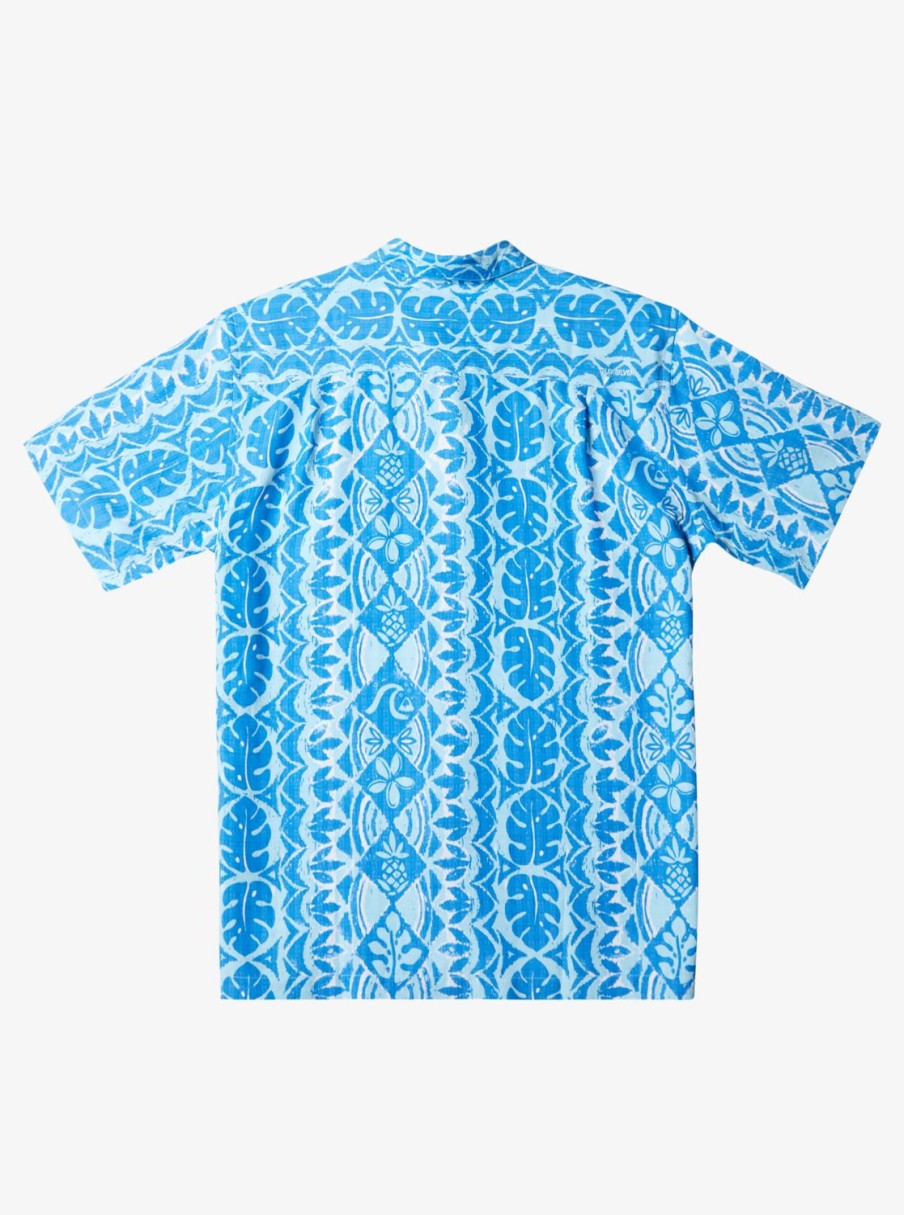 Waterman Quiksilver | Waterman Paradise Day Short Sleeve Shirt Directoire Blue Paradise Bay