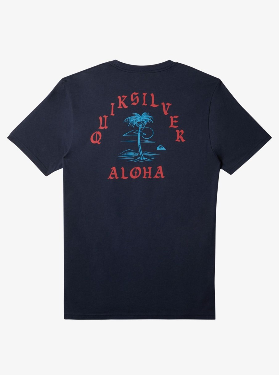 Mens Quiksilver Tees | Hi Dead Coconuts T-Shirt Navy Blazer