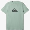 Mens Quiksilver Tees | Comp Logo T-Shirt Iceberg Green