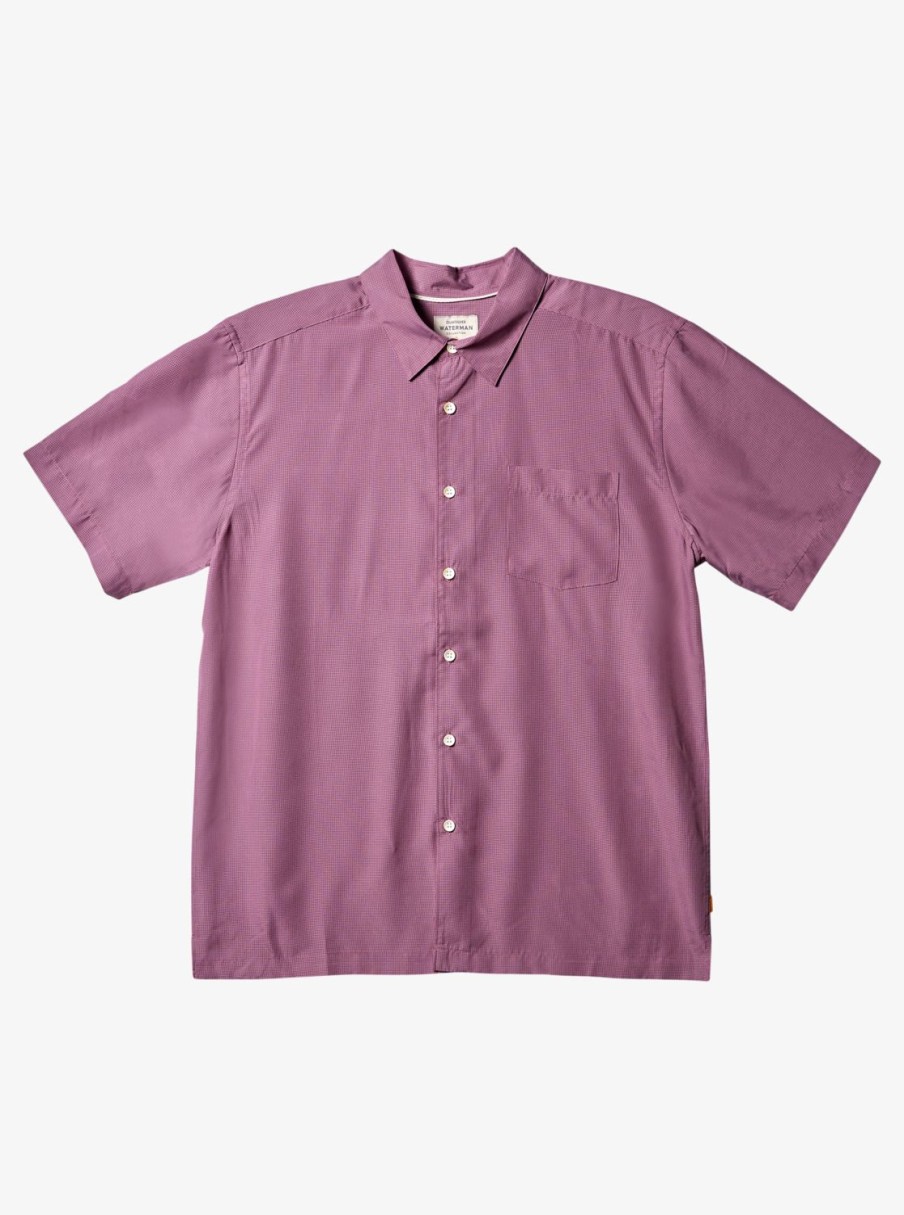 Waterman Quiksilver | Waterman Kings Cliff Short Sleeve Shirt Mellow Mauve Kingscliff