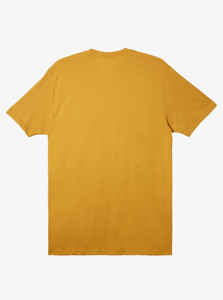 Mens Quiksilver Tees | Comp Logo T-Shirt Mustard