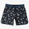 Mens Quiksilver Elastic Waist | Surfsilk Scallop Volley 17" Volleys Midnight Navy