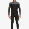 Mens Quiksilver Wetsuits | 3/2 Everyday Sessions Back-Zip Wetsuit Black/Gun Metal