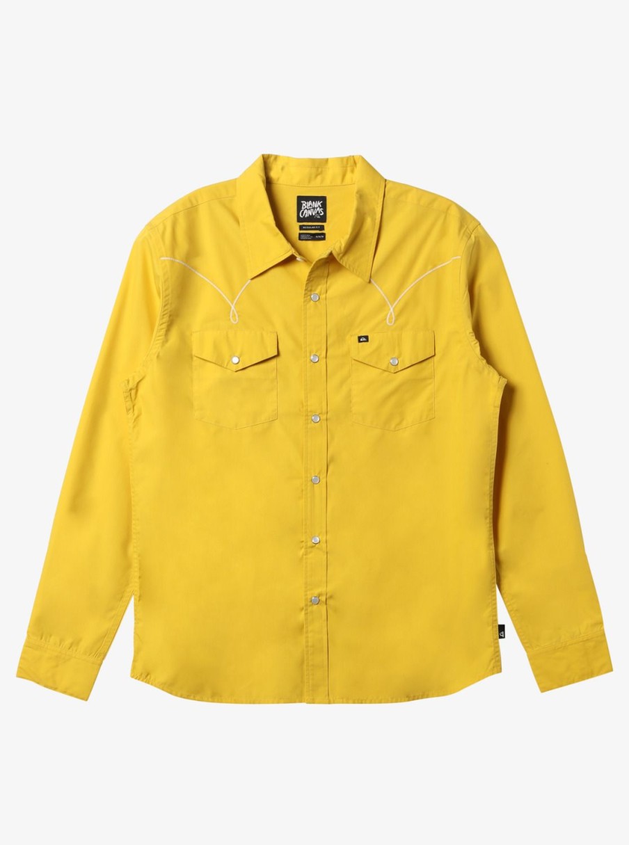 Mens Quiksilver Shirts & Polos | Andy Y Andy Cowboy Shirt Oil Yellow