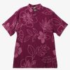 Mens Quiksilver Shirts & Polos | Waterman Cruise Town Woven Shirt Magenta Cruise Town