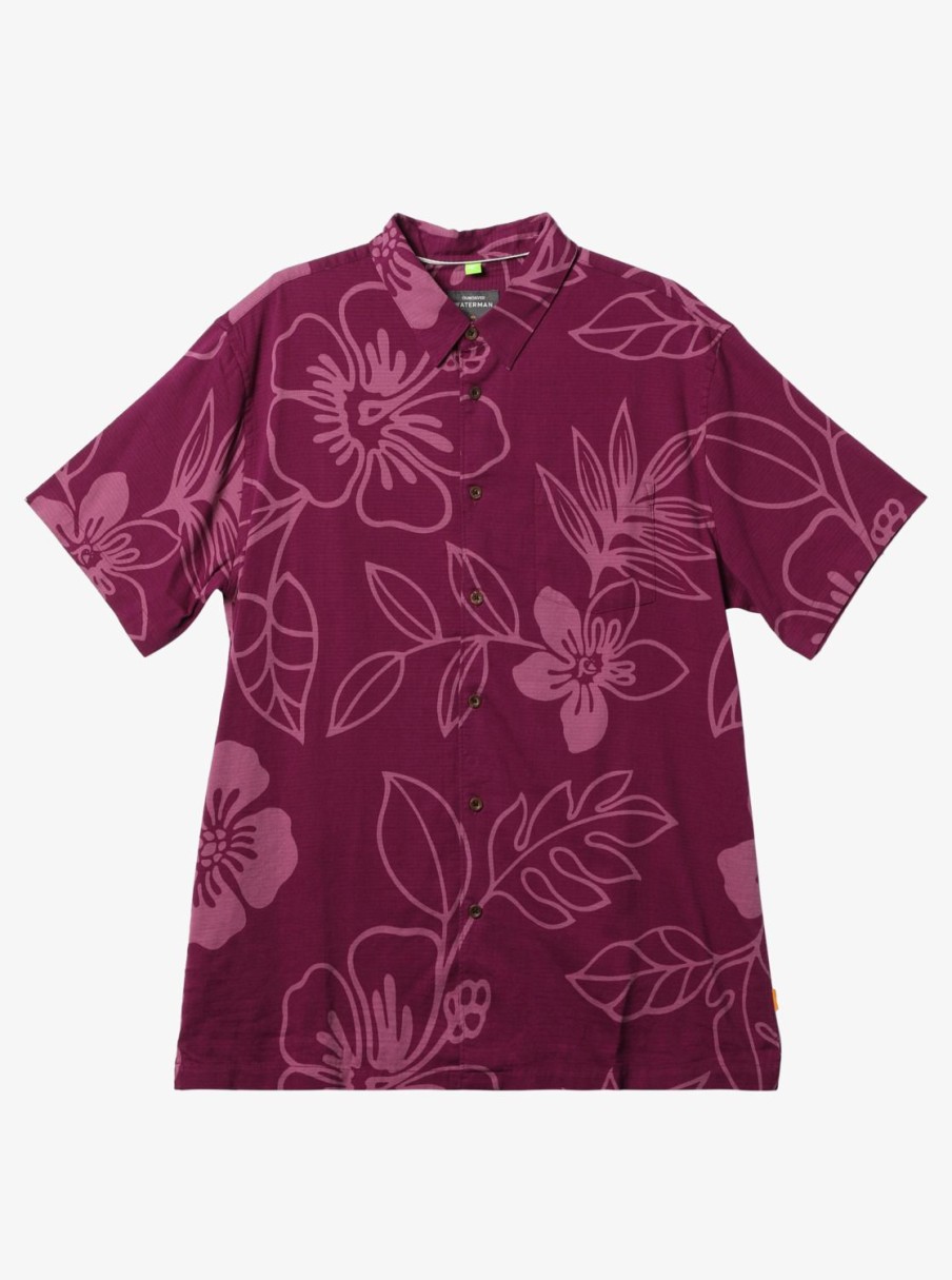 Mens Quiksilver Shirts & Polos | Waterman Cruise Town Woven Shirt Magenta Cruise Town