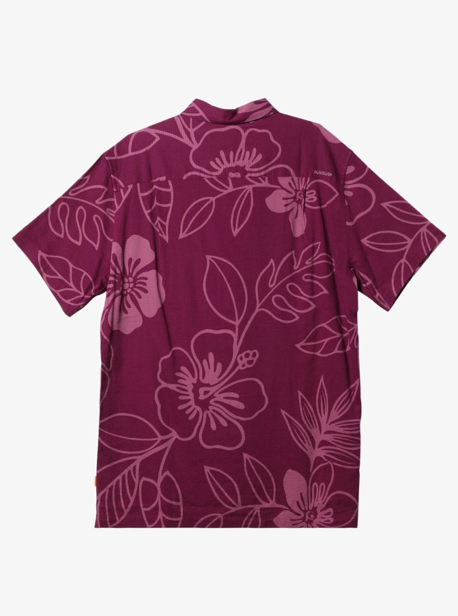 Mens Quiksilver Shirts & Polos | Waterman Cruise Town Woven Shirt Magenta Cruise Town