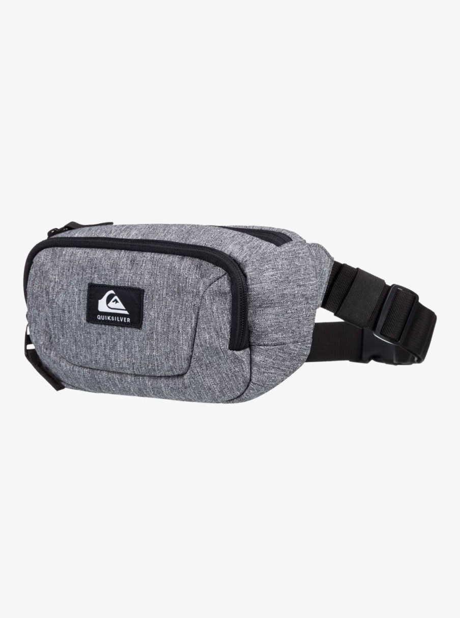 Mens Quiksilver Backpacks & Bags | Jungler 1.5L Fanny Pack Light Grey Heather