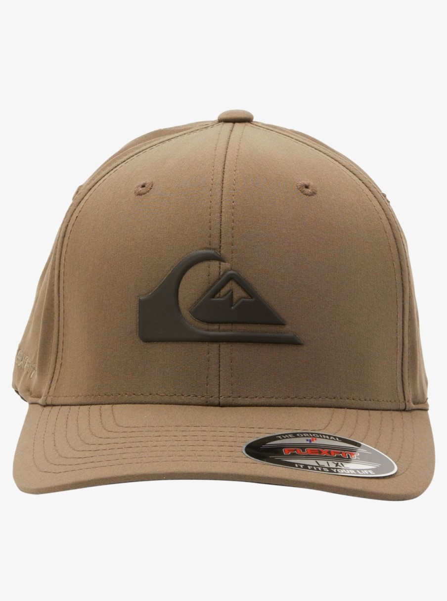 Mens Quiksilver Hats | Amped Up Flexifit Hat Major Brown