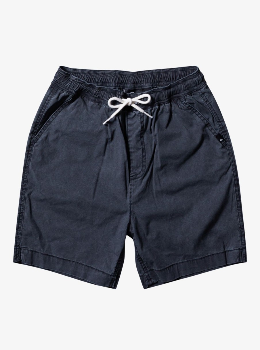 Boys Quiksilver Shorts | Boy'S 8-16 Taxer 15" Elastic Waist Shorts Black