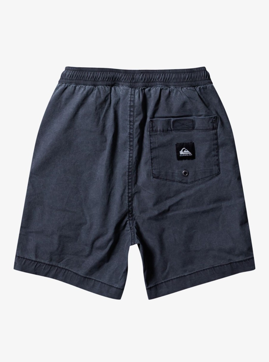 Boys Quiksilver Shorts | Boy'S 8-16 Taxer 15" Elastic Waist Shorts Black