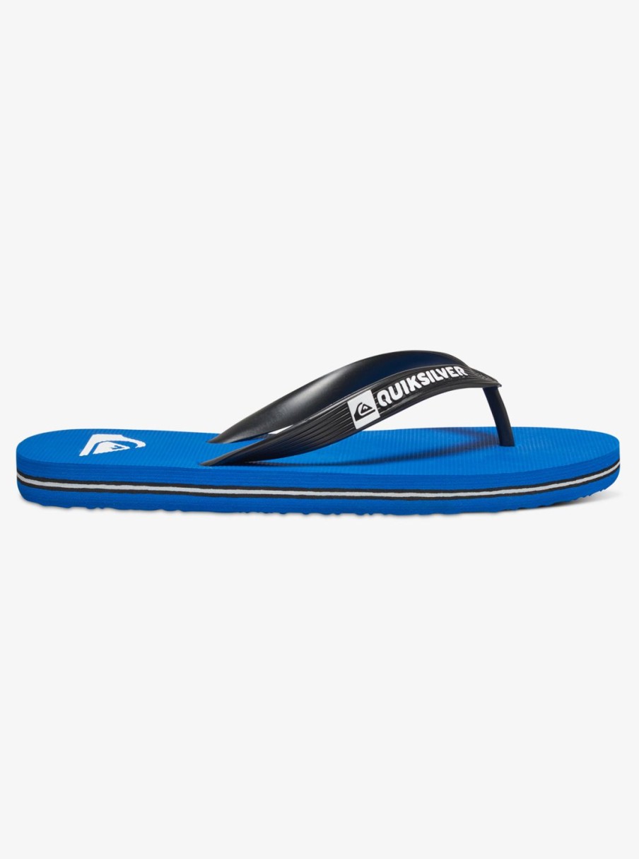 Boys Quiksilver Sandals | Boy'S 8-16 Molokai Flip-Flops Black/Blue/Black