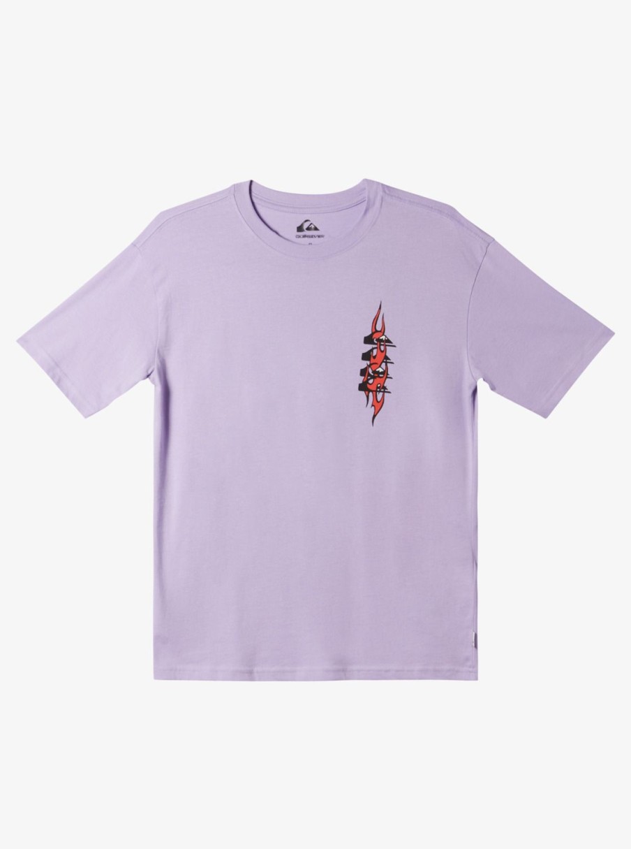 Boys Quiksilver Tees | Boy'S 8-16 Radical Times T-Shirt Purple Rose