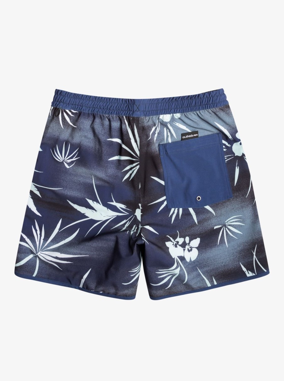 Mens Quiksilver Elastic Waist | Surfsilk Scallop Volley 17" Volleys Naval Accademy