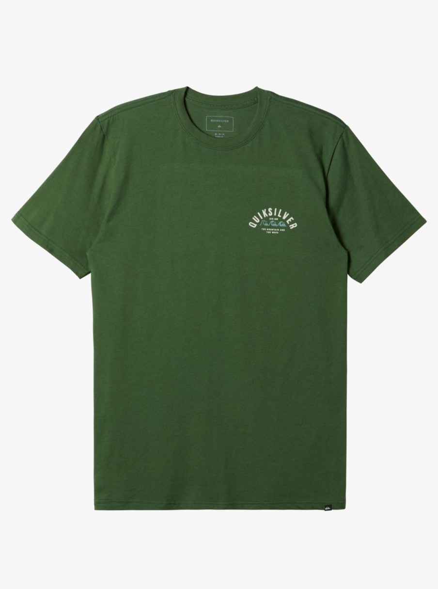 Mens Quiksilver Tees | Logo Lockup T-Shirt Greener Pastures