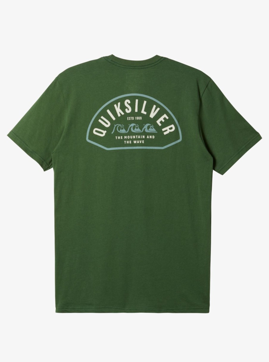 Mens Quiksilver Tees | Logo Lockup T-Shirt Greener Pastures